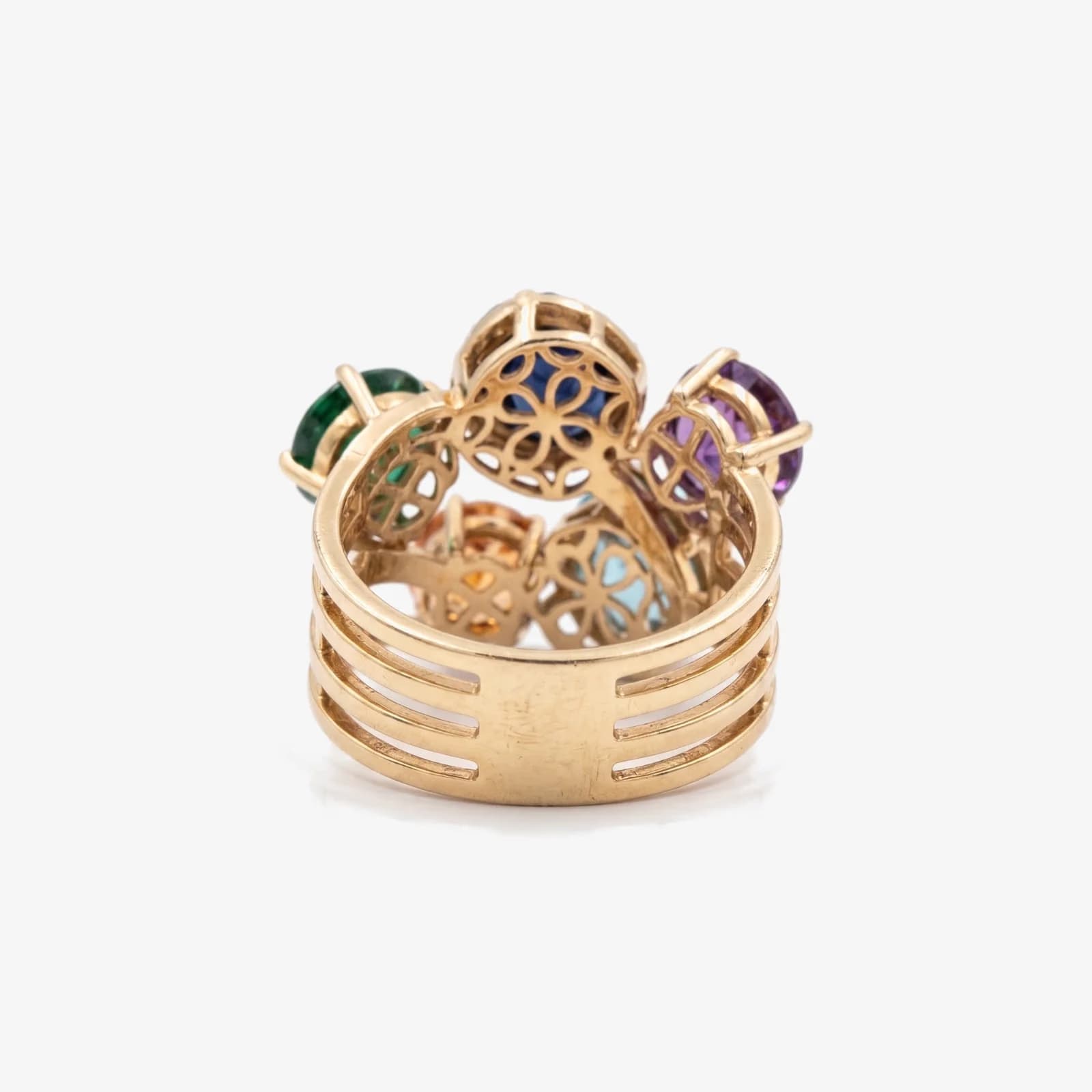 پشت Iris Ring با زیر مشبک نگینگیرها